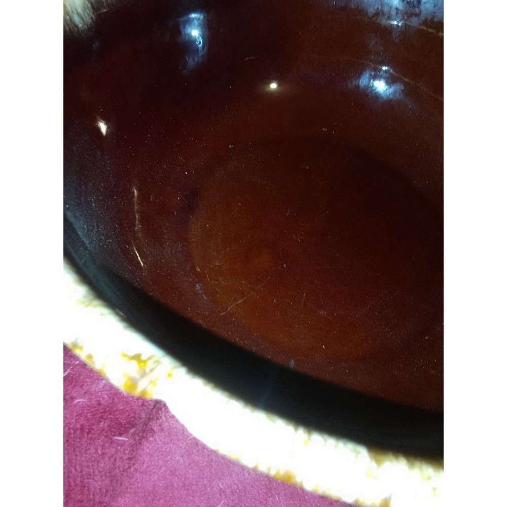 VTG Brown Drip Large Batter Bowl 10" X 5" Deep HP Co Oven Proof U.S.A - Picture 4 of 7
